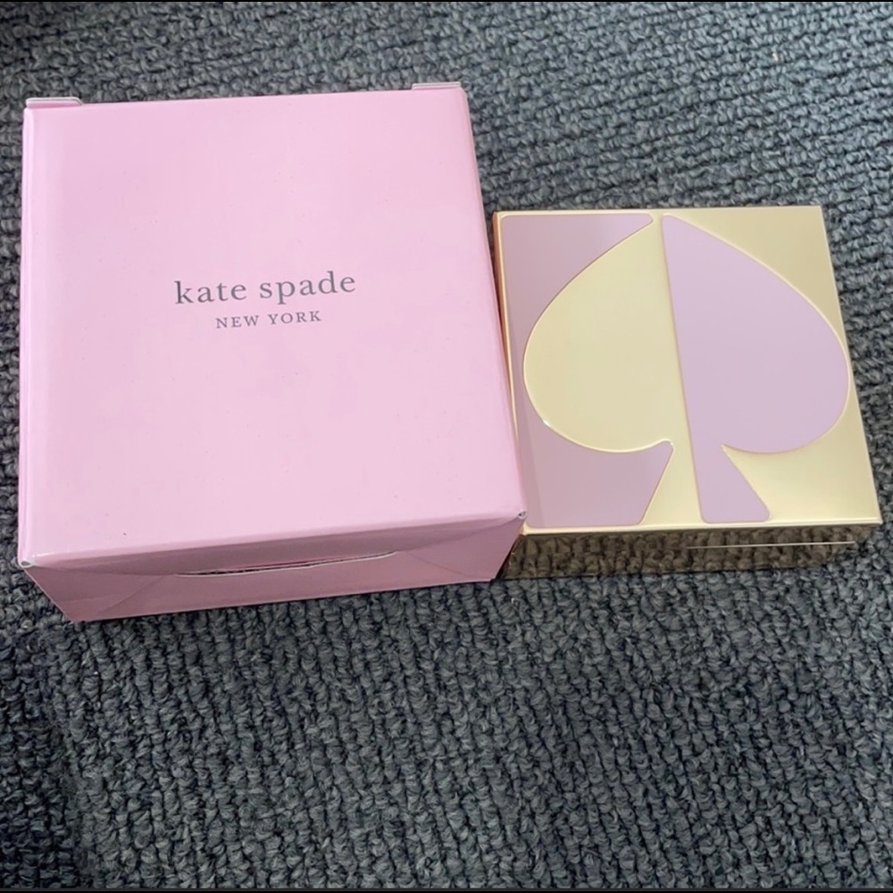 Kate Spade gold spade jewelry/trinket black velvet box
